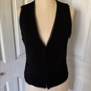 Zara vest with raw silk edges size S